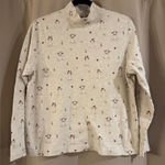 Croft & Barrow  Cream Turtleneck with Festive Accents Photo 0