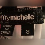 My Michelle  Black and White Floral Halter Dress Photo 3