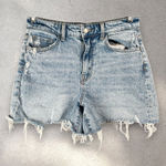 Vervet Distressed Cutoff Denim Shorts Women’s M Light Wash Raw Hem Y2K Grunge Blue Size M Photo 0