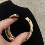 Premier Designs NWOT  Off-White Enamel and Rose Gold Bangle Cuff Bracelet Photo 4