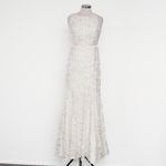 Adrianna Papell - Gold-Edged Lace Mermaid Gown Photo 1