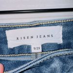 Risen Jeans Women's Crossover Light Wash High Waisted Straight Leg Ankle Jeans Photo 3