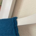 Sézane Sezane Miranda T-shirt Short Sleeve V-Neck Tee in Peacock Blue 100% Linen Photo 4