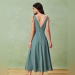 Rihoas Green Boat Neck Backless Slip Midi Dress Size XL Photo 3
