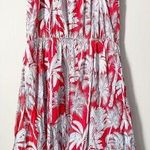 Talbots  Plus Size 14 Dress Smocked Palm Tree Fit & Flare Midi Dress NEW NWT Photo 1