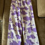 SheIn Purple Cow Print Pants Photo 2