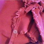 NWT Sadie & Sage Red Distressed Denim Dress Red Size M Photo 3