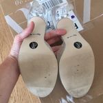 Free with bundle only!! Womens Clear Sequins Slip On Sandals 3.5” Heel Size 9M Silver Photo 5