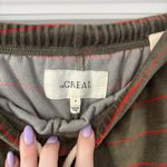 NEW THE GREAT. Velour Joggers Army Pin Stripe Green Size XS Photo 2