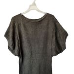 Wooden Ships  Women's Open Knit Sweater Size S/M Boho cape sleeves Olive Green Photo 5