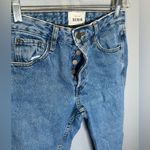 Sézane Sezane Women's Tapered‎ Leg Blue Denim Button Fly Jeans Size 23 Photo 2