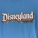 Disney ‎ Shirt Womens Small Blue Rainbow Sweatshirt Disneyland Photo 4