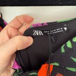 ZARA Women’s Medium Sweetheart Neckline Floral Ruched Mini Dress New Photo 1