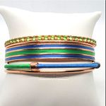 Jessica Simpson Blue, Green, & Rose Gold Bracelets Photo 1
