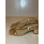 Schutz  Heloise Metallic Leather Slingback Sandals - Size 9 Photo 2