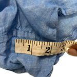 J. Crew Women's Linen Cotton Blend Blue Romper Scalloped Hem Keyhole Size Medium Photo 8