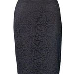 Cache  Black Stretch Lace Skirt New Body Shaping Lining Scallop Bottom $108 NWT Photo 0