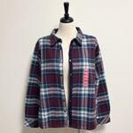 Eddie Bauer Plaid Flannel Snap Button Fleece Lined Shirt Jacket Shacket XXL NWT Photo 2