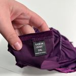 SheIn Curve Dark Plum Purple Velour Velvet Ruched Neckline Cropped Tank Top 1XL Photo 3