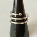 Corkscrew Ring, Size 8 Silver Photo 1