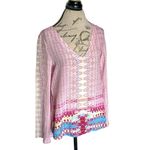 Tangerine NYC Womens Blouse Top Sz Small 100% Silk Pullover Long Flared Sleeves Photo 2