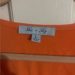 She & Sky  Orange Short Romper Junior's Size Large Photo 3