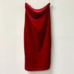superdown  Velvet Strapless Ruched Front Mini Cocktail Dress Red Women's Size S Photo 1
