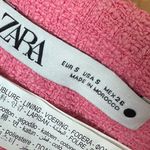 ZARA  Pink Tweed Corset Bralette Cropped Top Size Small Photo 7