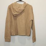 Champion Women’s Cropped Tan Corduroy Hoodie Size Medium Photo 1