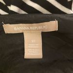 Banana Republic Sleeveless Chevron Stripe Peplum Top Black White Size 10 Photo 4