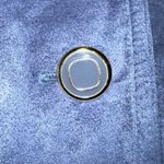 Vintage Da Rue Womens Vest Jacket Faux Suede Button Down Cobalt Blue Size 8 Photo 3