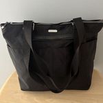 Baggallini Tote Bag Womens Black Nylon Zipper Shoulder Work Travel Shopper Large Photo 2