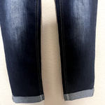 Mind Code Y2K  Jeans Juniors 5 Skinny Low Rise Dark Wash Distressed cuffed ankle Photo 2