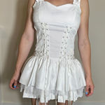 Tripp NYC  White Corset Mini Dress Perfect for Bride Wedding Size Medium Photo 0