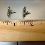 Native American Mexican Petite Sterling Silver Turquoise Earrings EUC Blue Photo 3