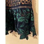 Belle Badgley Mischka Badgley Mischka Belle by Deanndra Emerald Green Navy Blue Dress Lace A-line US 6 Photo 3