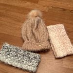 Skechers  Women's Knit Beanie and Headbands Set - Tan, Pink, Gray Photo 0