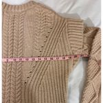 Jamison Myles Cable Knit Sweater Oatmeal Beige Boxy Evereve Women's Sz XS Tan Photo 6