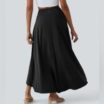 Halara  Black High Waisted High-Low Ruffle 2-in-1 Flowy Maxi Dress Size Small Photo 1