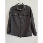 Unbranded MAMA Jacket SHACKET Medium Oversized Shirt FESTIVAL Grunge Slouch Gray Photo 2