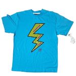 Plgue Turquoise Blue Sequin Lightening Bolt T Photo 0