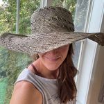 Banana Republic Sage Green Woven Straw Beach Sun Hat Size S/M Photo 0