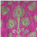 Womens Floral Embroidered Pink Green Shift Dress Size 2 Square Neck Folk Ethnic Photo 9