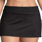 Lands’ End Black Mini Swim Skirt with attached panty Size 18W chlorine resistant Photo 1