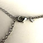 silver tone owl pendant necklace with pink fur Photo 6