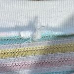 Vintage Pastel Striped Knit Mock Neck Pullover Size XL White Photo 6