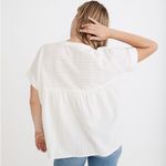 Madewell  Lakeline Popover Shirt in Clip-Stripe Off-White - Size S Photo 1