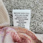 Blue Island Beach Wrap Dress M Cream‎ Red Floral Ruffle Hem Tie Waist New Size M Photo 8