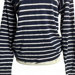 Tommy Hilfiger XLL Navy and Baby Pink Long Sleeve  Basic Striped Tee Preppy Photo 2