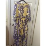 SVELTO STELLA 3/4 SLEEVE YELLOW PURPLE LEAVES PATTERN US SIZE 12 PEARLS Photo 8